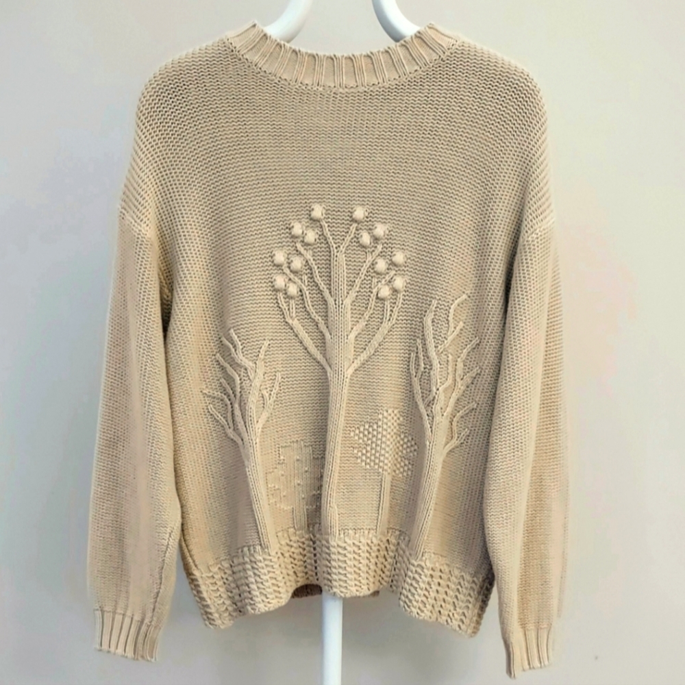 United Colors of Benetton Vintage Tan Knit Sweater